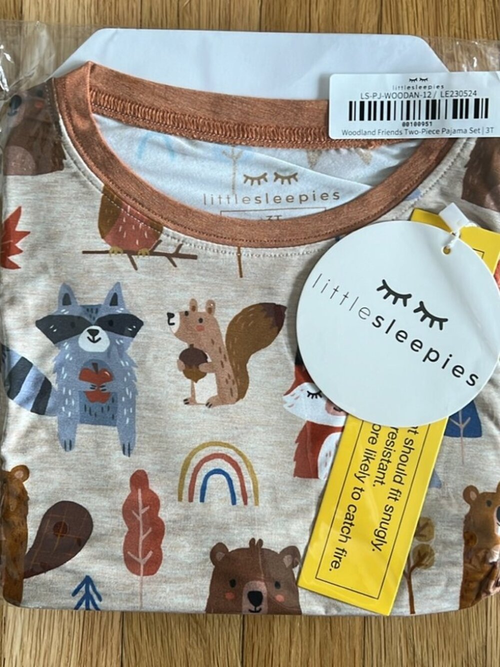 Little Sleepies Woodland Friends Two Piece Pajama Set - 3T